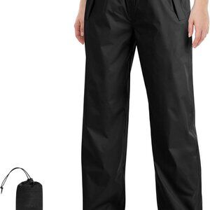 Packable Rain Pants for Women Waterproof Pants Lightweight Rain Over Pants Outdo